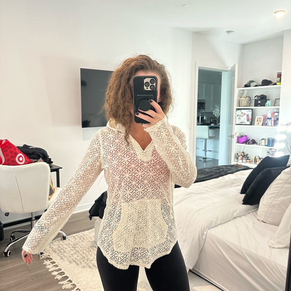Lace Sheer Hoodie